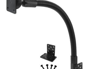 Arkon Mounts Car Seat Rail or Floor Mount with 18" Gooseneck and AMPS Head for Satellite Radios (GN088-SBH-AMPS)