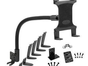 Arkon Mounts Heavy-Duty Truck Seat Rail or Floor Slim-Grip Tablet Mount with 22 Inch Arm (TAB188L22AL)